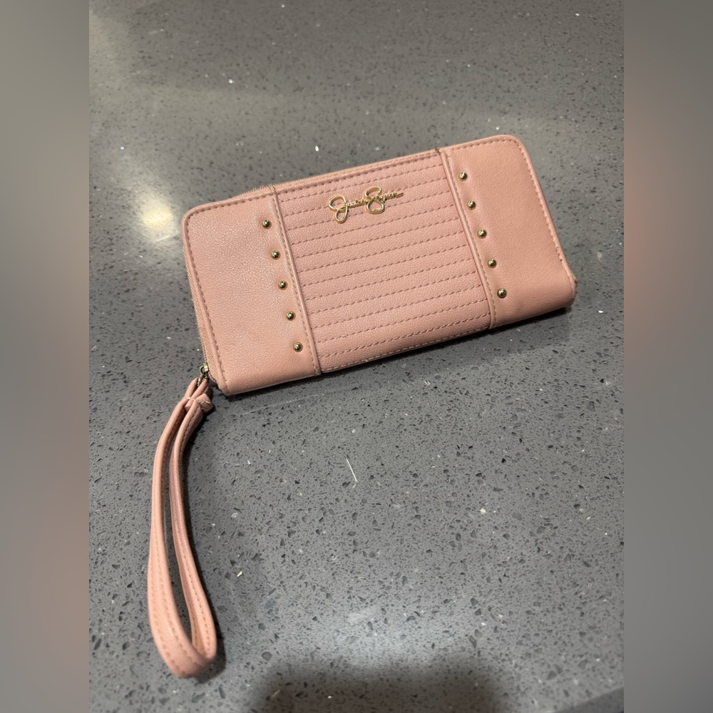 Jessica Simpson Blush Pink Wristlet Clutch